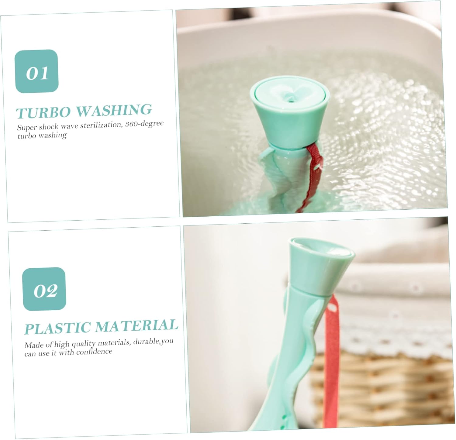 Hemoton 1pc Portable Clothes Washer Usb Powered Laundry Machine for Travel and Camping Compact Design for Underwear Clothes and Socks Low Noise Deep Cleaning