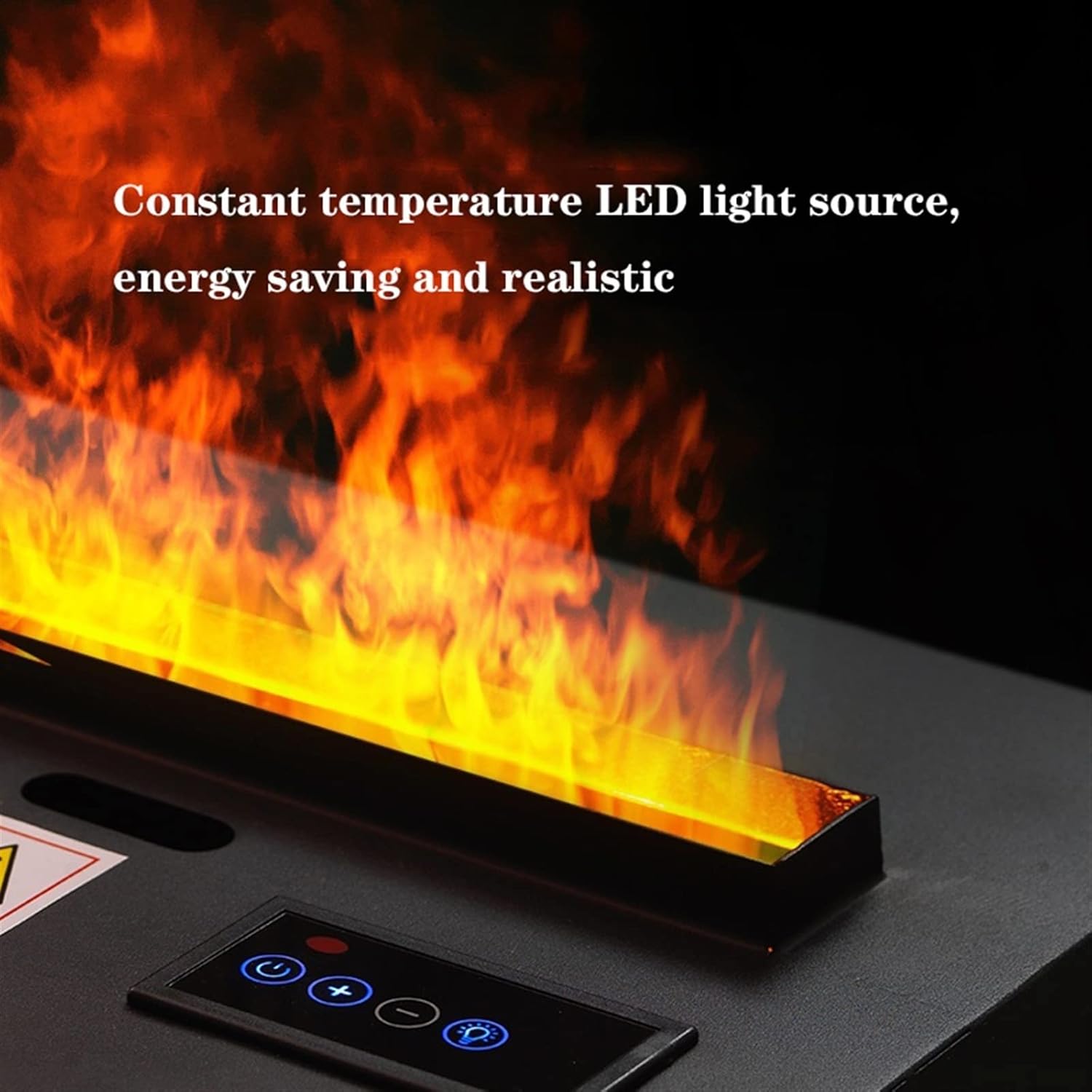 3D Water Vapor Fireplace with Humidifier Flame Water Vapor Fireplace,3D Atomized Fireplaces, Adjustable LED Flame, Overheat Protection, Humidification Function, Remote Control,Fake Fireplace(1000mm)