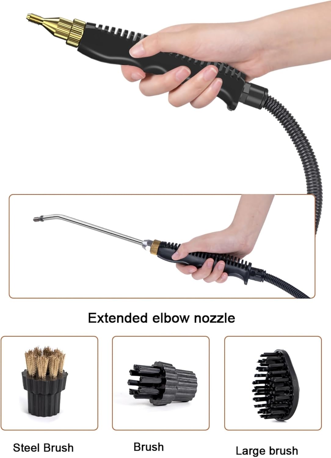 1600W High pressure steam cleaners, 1000ml Handheld Steam Cleaner Machine, Portable Multifunctional High-Temperature Steam Cleaner for Air Conditioner Washing Machine Microwave Oven (Color : White)