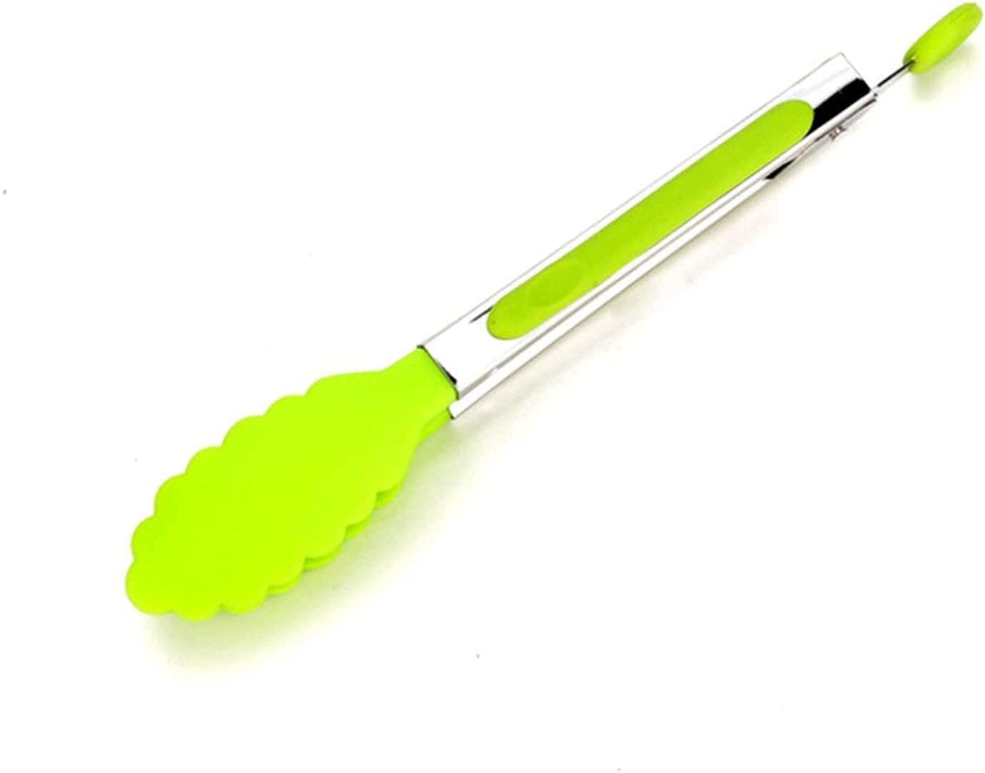 BBQ Silicone Food Tong Stainless Steel Silicone Non-Slip Clip Clamp BBQ Salad Tools