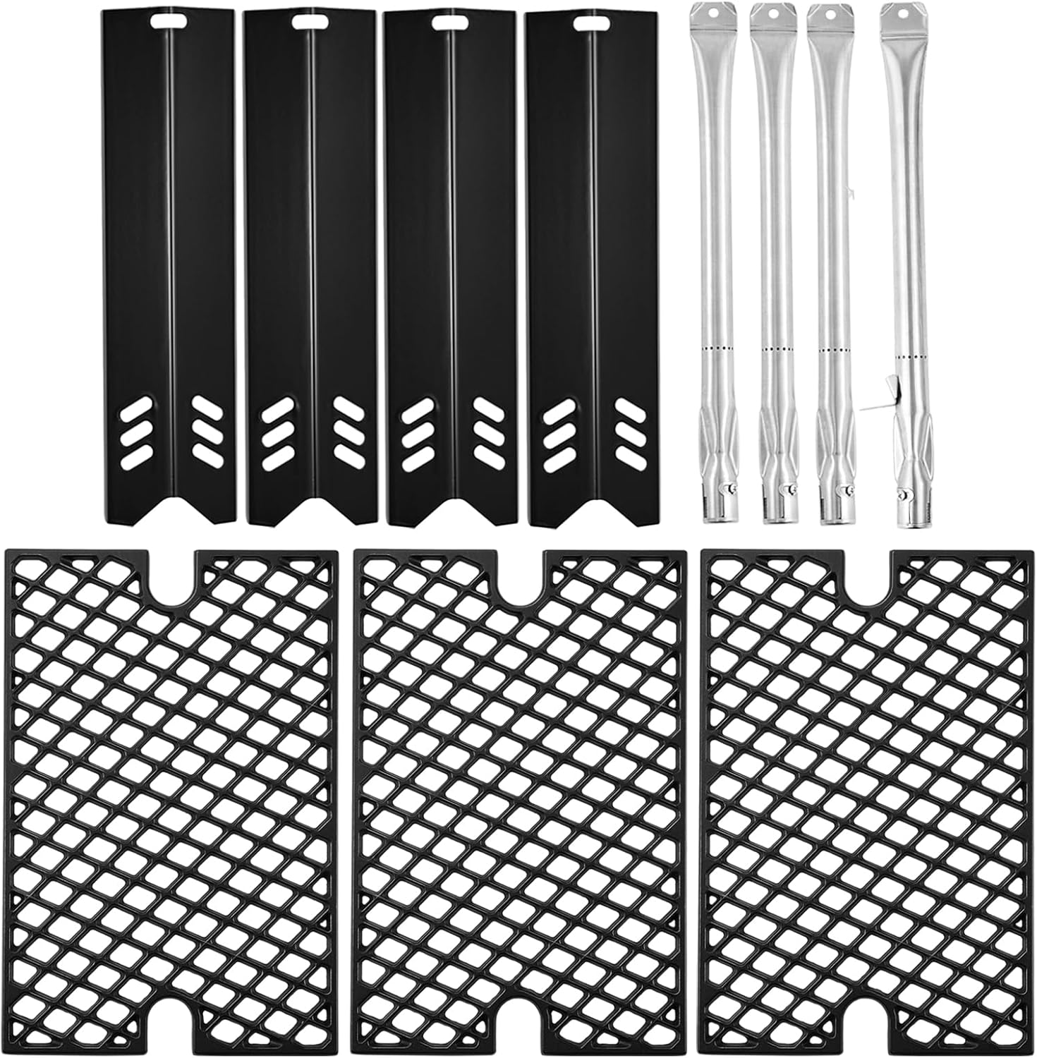 GR2215120-OG-00 Grill Replacement Parts for Outdoor Gourmet Grill Parts Burners Heat Plates Cooking Grates GR2215101-OG-00 FSOGBG1106 Flame Tamer Heat Shield Tents 4 Burner Gas Grill Accessories
