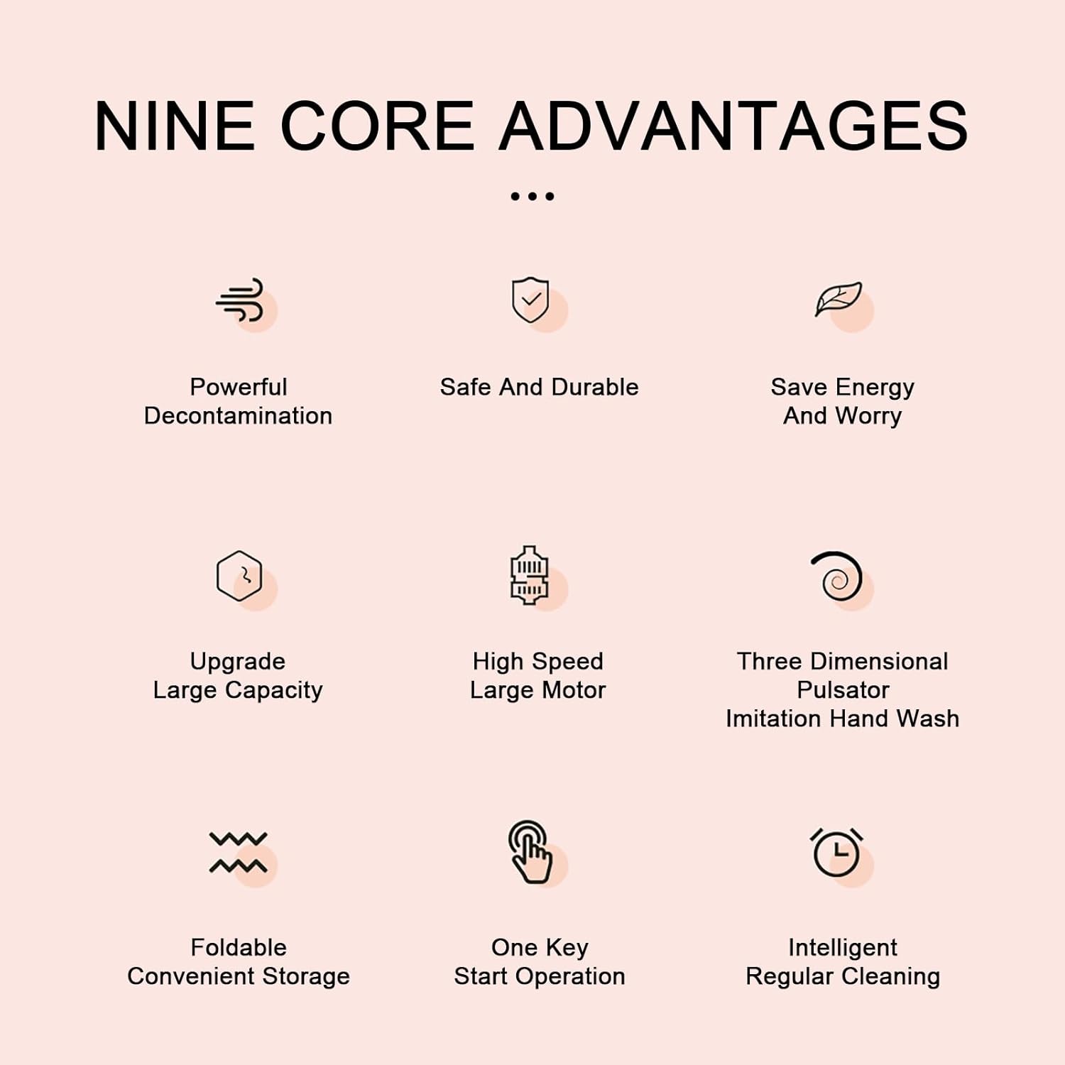 Foldable Mini Washing Machine， Portable Washer， for Washing Underwear, Socks, Baby Clothes Mini Washer (Color : Pink)