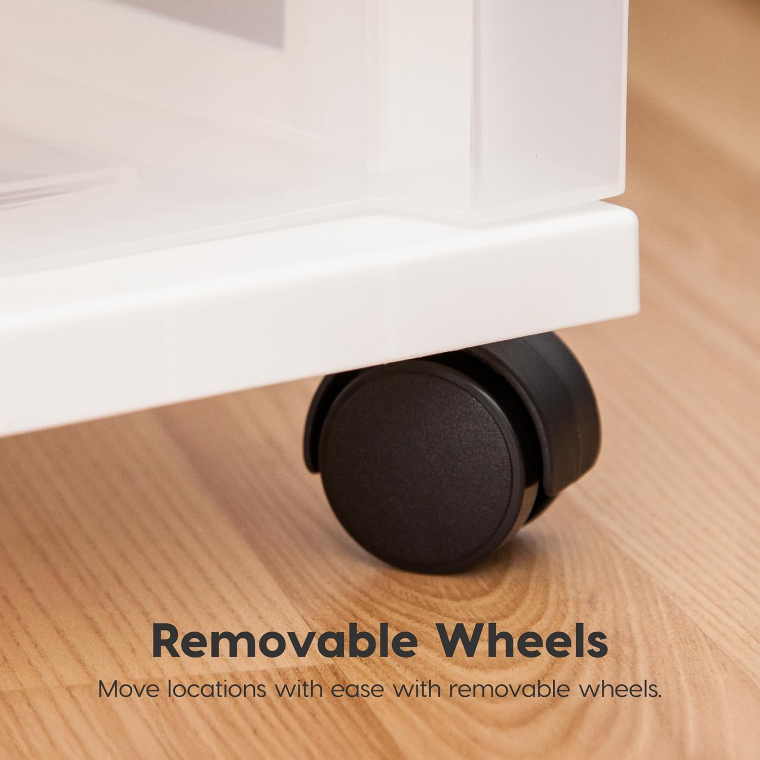 IRIS USA Plastic Drawer Storage Organizer Rolling Cart, with Wheels Casters, 7-Drawers, for Art Craft Supplies Bathroom Dorm Bedroom Laundry Room, White/Clear