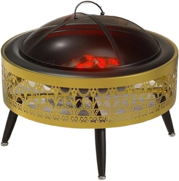 Outdoor Fireplaces Iron Fire Pit for Outdoor Heater Winter Indoor Stove Creative Leisure Barbecue Smoke Free Charcoal Braziers Fire Pits