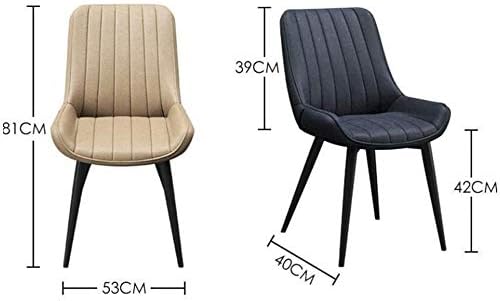 Dining Chair Kitchen Dining Room Furniture Chairs Set of 2 Leather Dining Chairs Soft Seat Metal Non-Slip Feet Kitchen Chairs for Computer Work Chair Learning Home Office Chair (Color : A)
