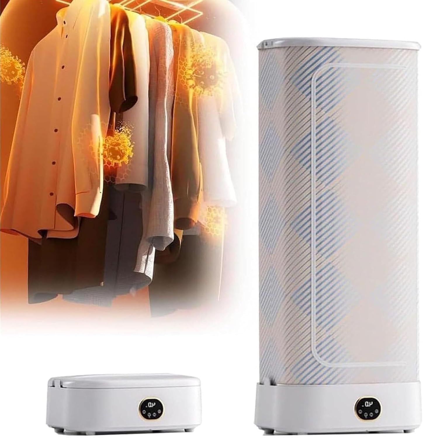 Steam Ironing Machine, Automatic Ironing and Folding with Telescopic Rod with Steam Function,for Clothes and Fabrics