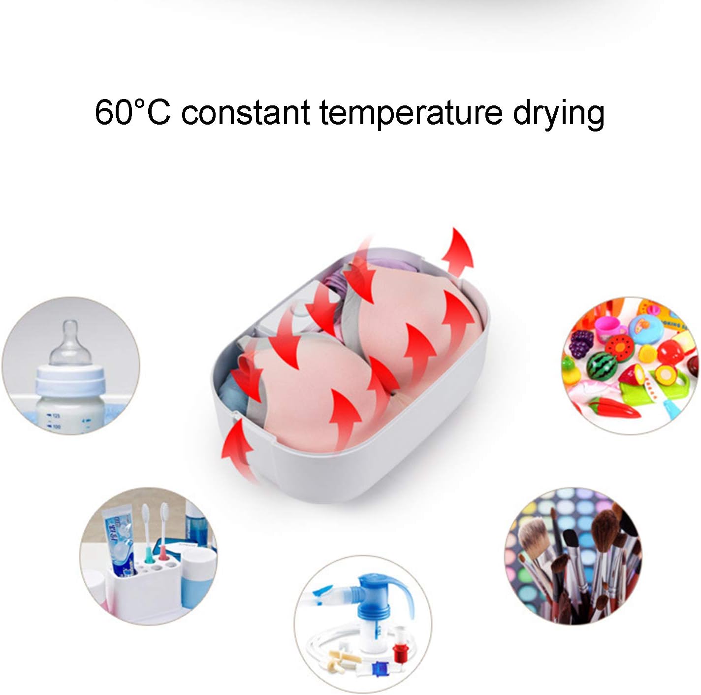 Compact Dryer, Electric Portable Clothes Dryer with 3 Automatic Working Mode for Small Living Spaces, Apartment Houses, dorms, RVs,White