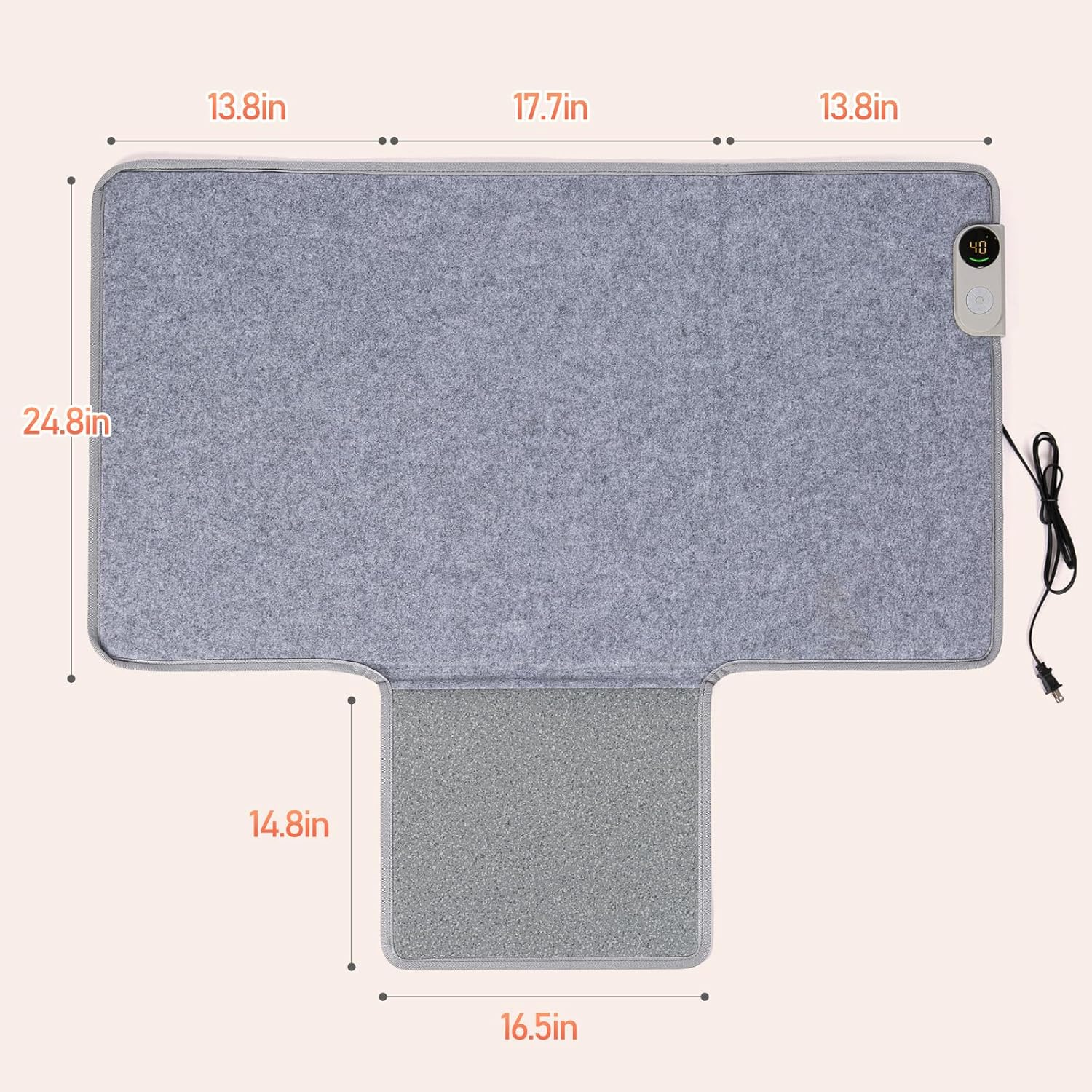 Portable Space Heater for Office & Home, Safe for Legs, Ankles, Foldable Silent and Energy Efficient With Thermostat & Timer and Auto Shut Off