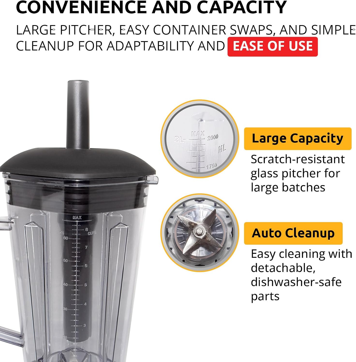 ALDKitchen Commercial Blender | Electric Mixer | Portable Juice Maker | 110V