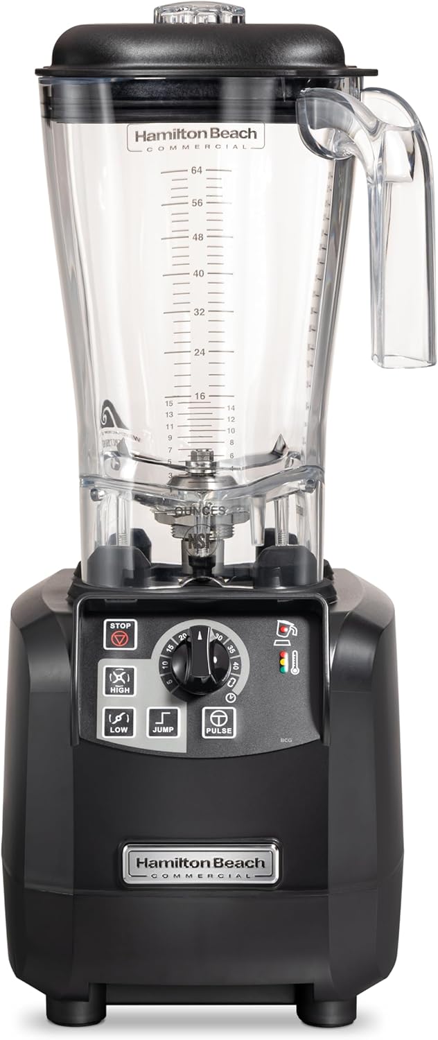Hamilton Beach Commercial Tempest High-Performance Blender, 64 Ounce / 1.8 Liter Capacity, 3 HP Motor, NSF Certified, HBH650R