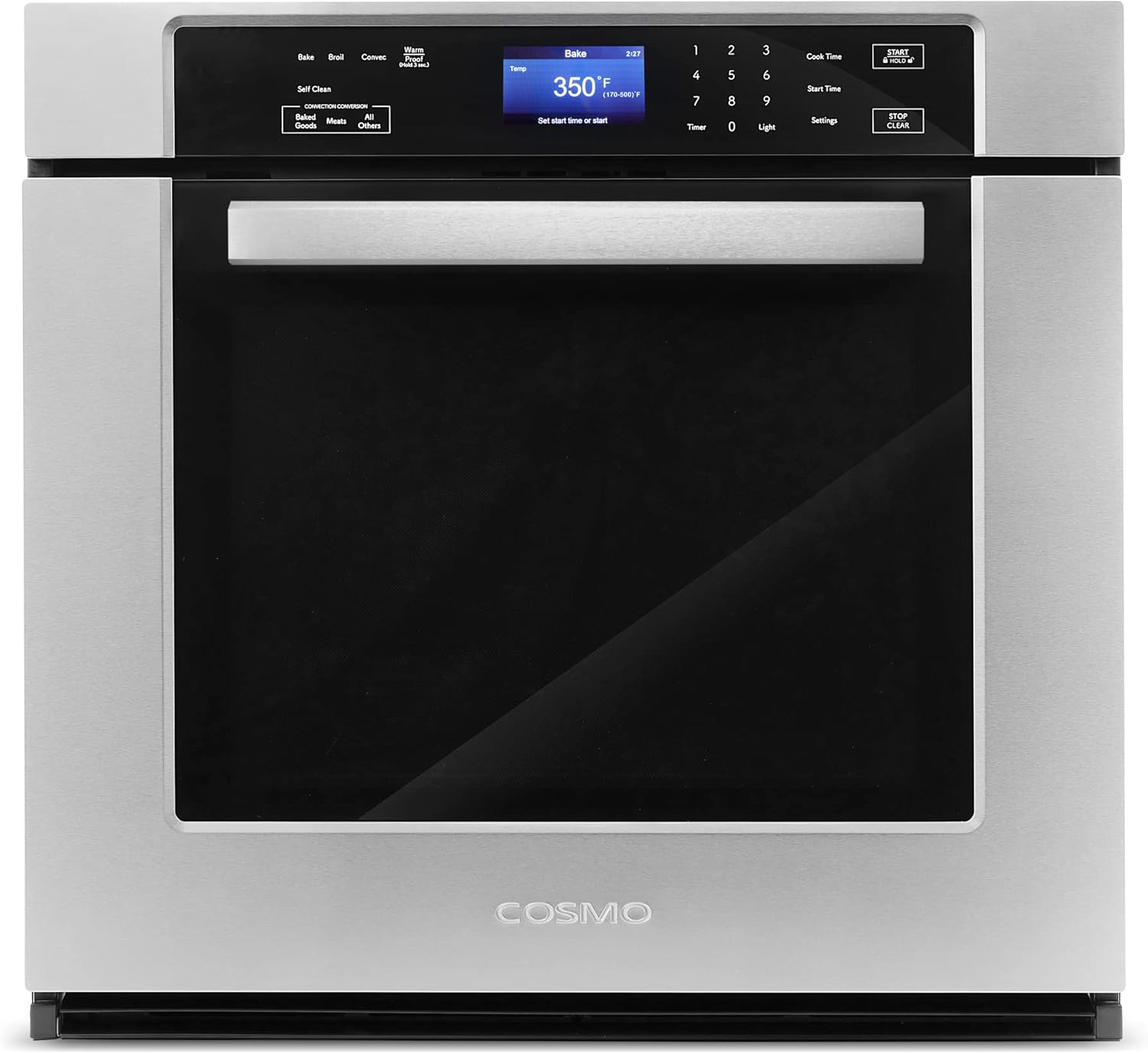 COSMO COS-30ESWC 30 in. Haven Collection 5 cu. ft. Electric Wall Oven with True European Convection and Self Cleaning in Stainless Steel
