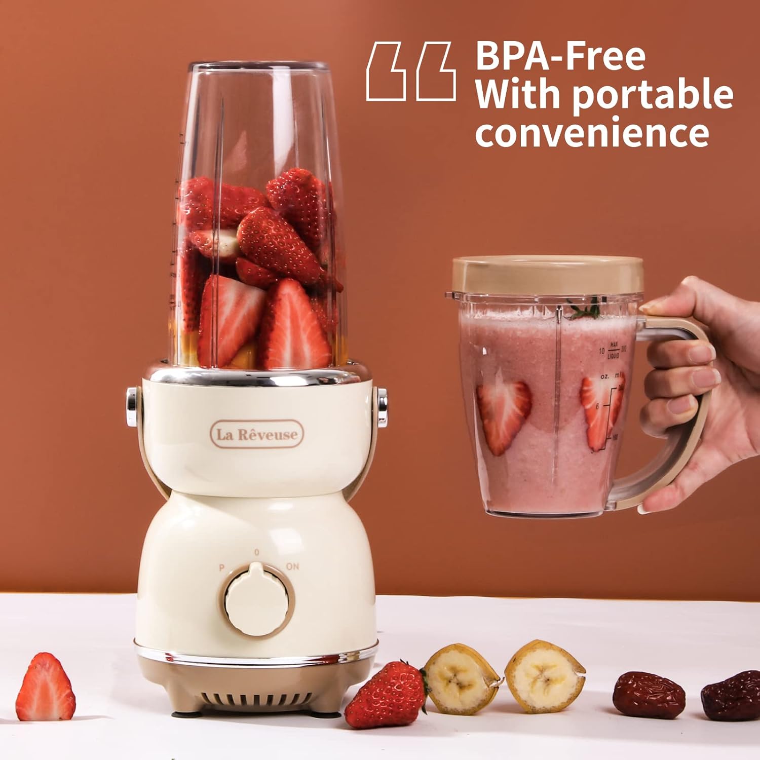La Reveuse 300W Retro Blender + La Reveuse 2-Cup Small Food Chopper
