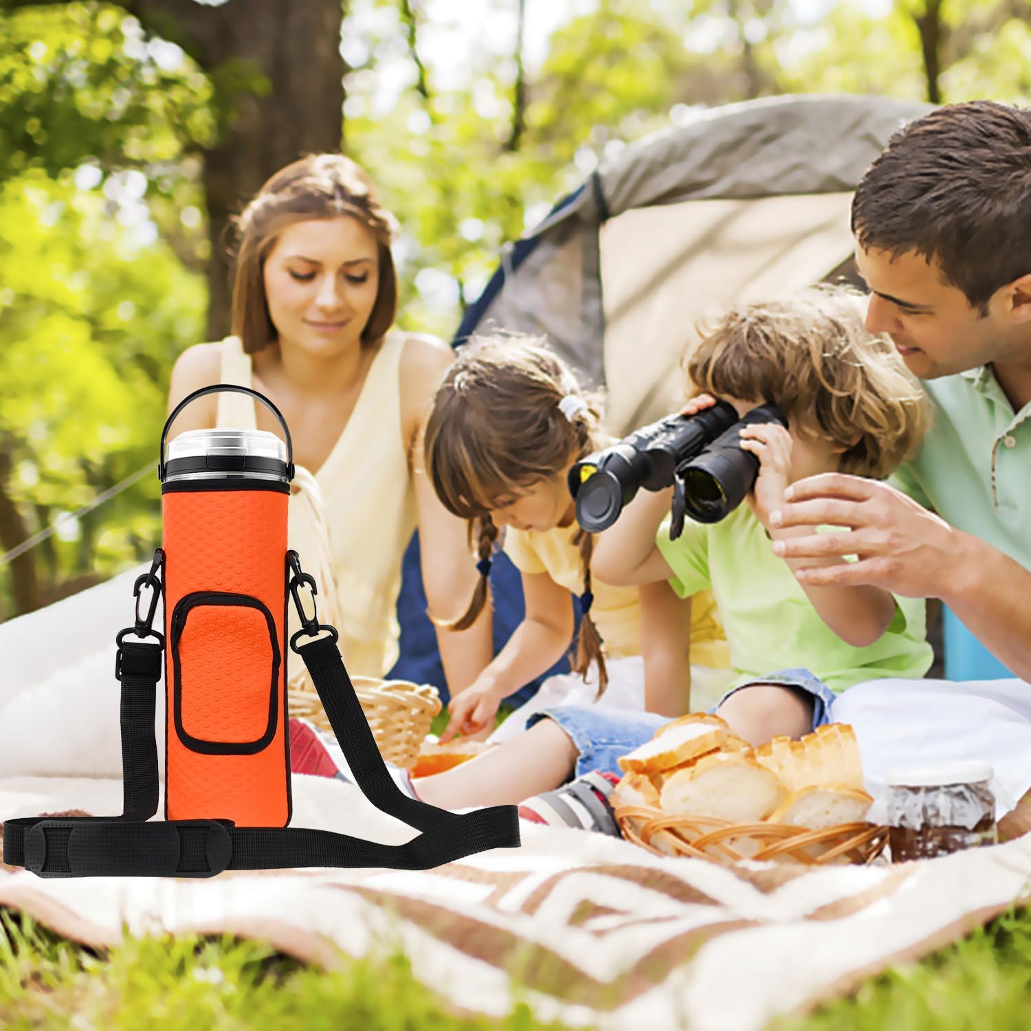 AF-WAN Portable Blender Carry Storage Bag sleeve with Shoulder Strap for Ninja BC151NV/BC51NV/BC151BK/BC151CR/BC151EM/BC151PR/BC151WH 18oz Blast Portable Blender (Orange)