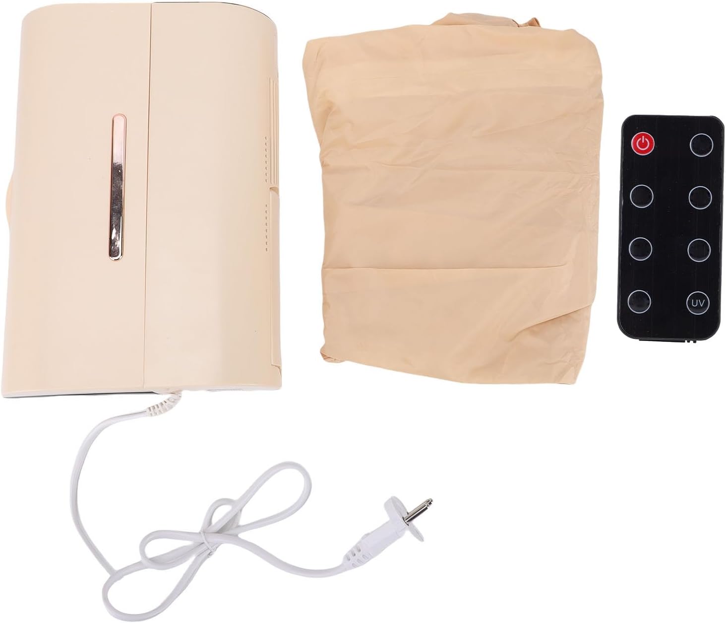 Portable Clothes Dryer Foldable Mini Laundry Dryer Compact Electric Drying Machine for RV-240 Minute Timing Function for Various Fabrics (Beige)