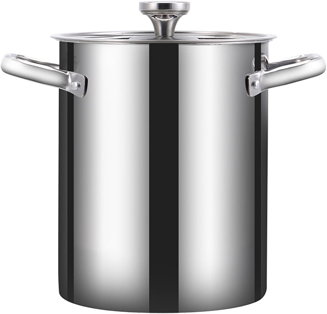 Stainless Steel Turkey Fryer with Lid Strainer Heavy Duty Tri-Ply Bottom Commercial Pasta Cooker Seafood Boil Pot for Hotels Restaurants Kitchens Warehouses