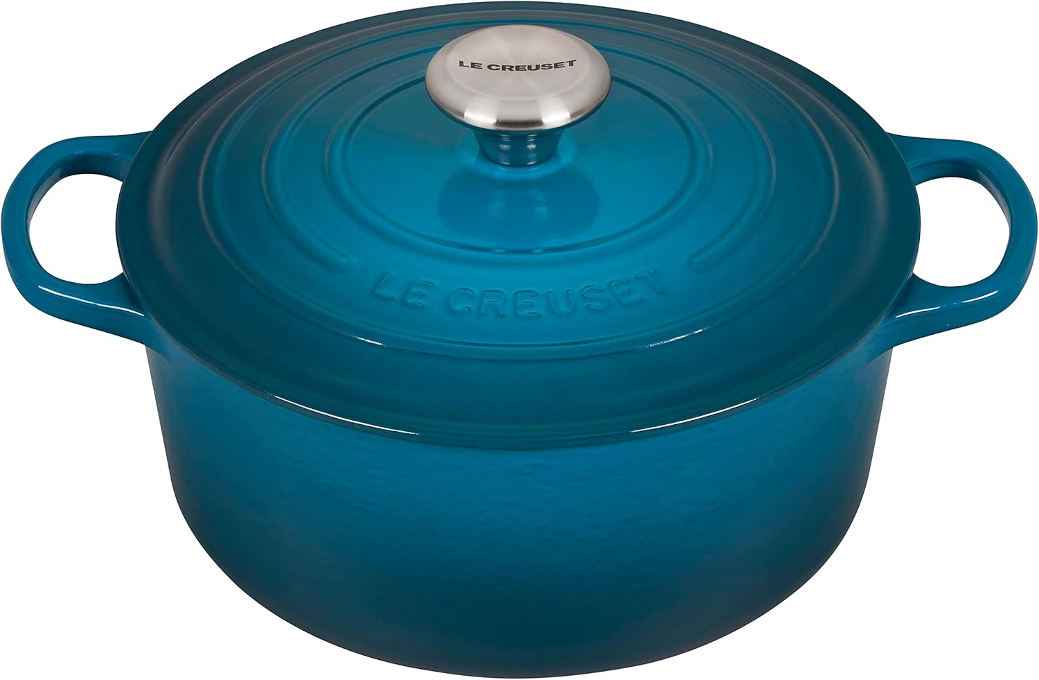 Le Creuset Enameled Cast Iron Signature Round Dutch Oven, 4.5 qt., Deep Teal