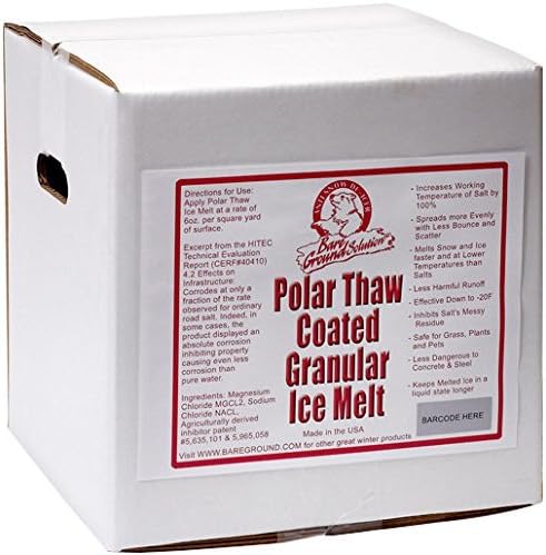 Bare Ground BGCSBX-40P Premium Coated Granular Ice Melt, 40 lbs (Pallet of 48)