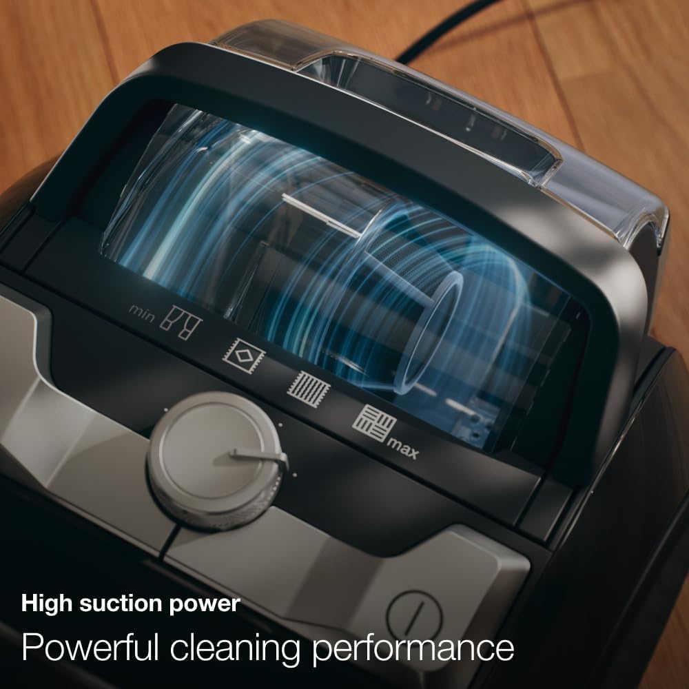 Miele Boost CX1 Cat & Dog - Bagless canister vacuum cleaner, lightweight, compact and corded with vortex technology, TurboBrush and HEPA AirClean filter, in Black/Rose