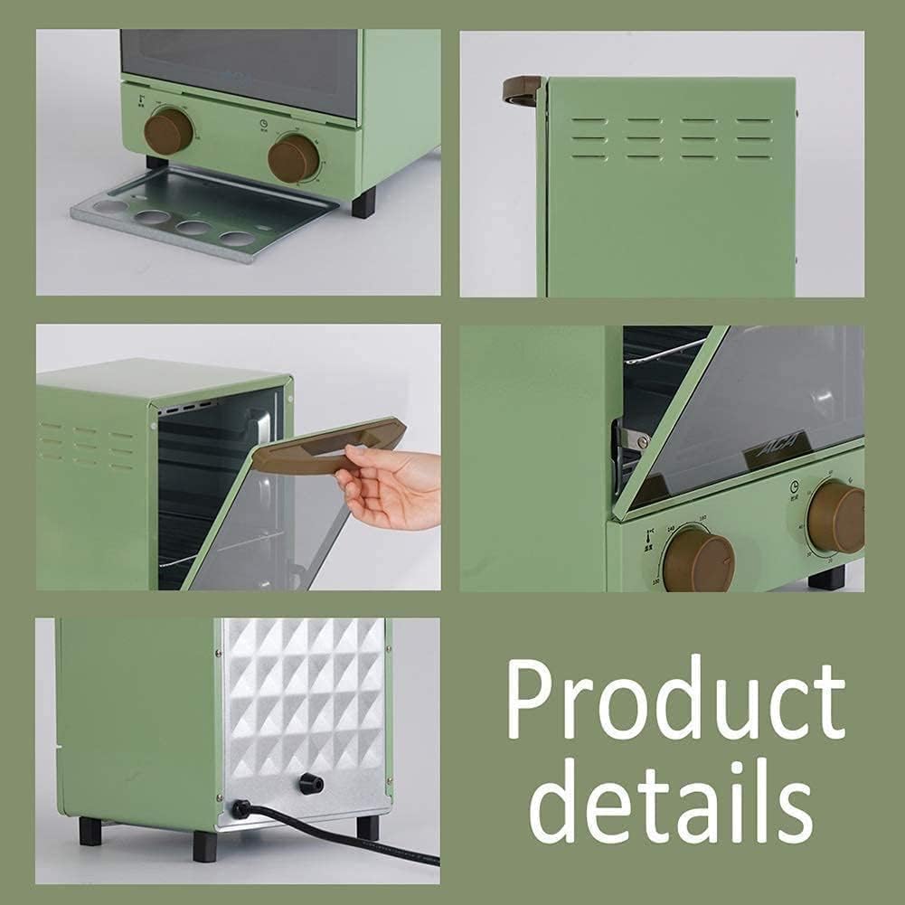 oven mini oven air fryer oven 12 Liters Retro Mini Vertical Oven Light Quartz Heating Tube Timing Mirror Glass Door Mini Ovens Toaster Oven Air Fryer,, Onesize