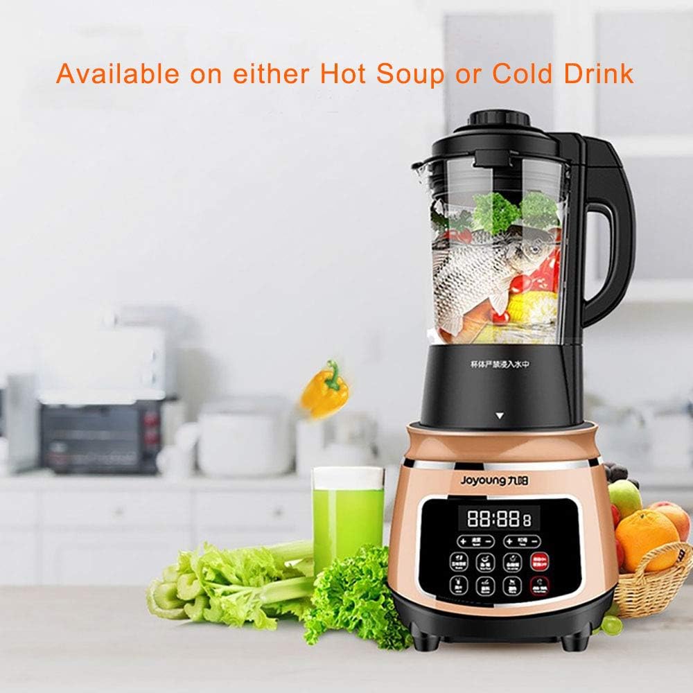 Joyoung JYL-Y15U Professional Grade Countertop Blender, Soy Milk Maker, Juicer, Food Processor, Makes Warm Drink at 47 Oz and Cold Drink at 60 Oz with One-Click Cleaning Function