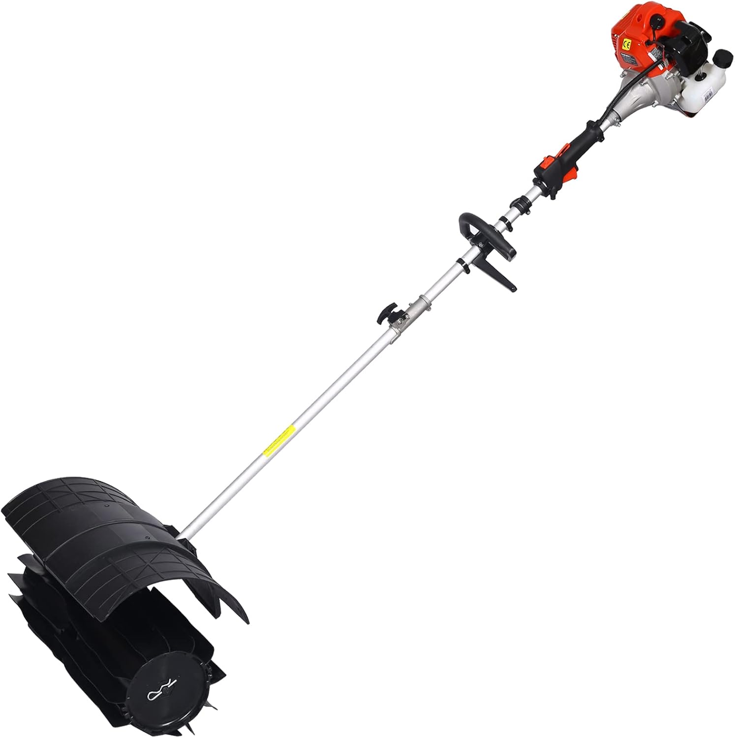 Hand Held Power Broom Sweeper Snow Sweeper Gasoline Walk Behind Power Shovel Snow Cleaner Outdoor Walk Behind Sweeper, for Dirt Grass Leaves Lawn Debris Artificial Turf & Light Snow Cleaning