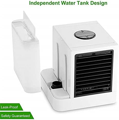 Mini Air Conditioner Air Cooler Fan 7 Colors Light USB Portable Air Conditioner 5 Gear Personal Space Air Cooling Fan For Home-White