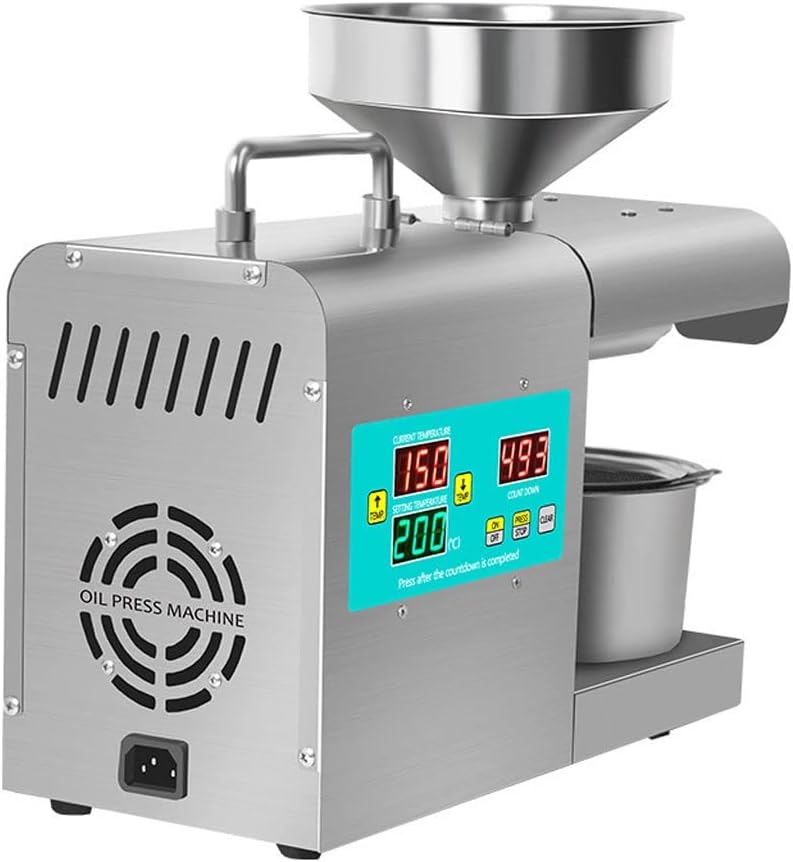 Small Household Oil Press Fully Automatic Stainless Steel Electric Oil Press Home Kitchen Appliances
