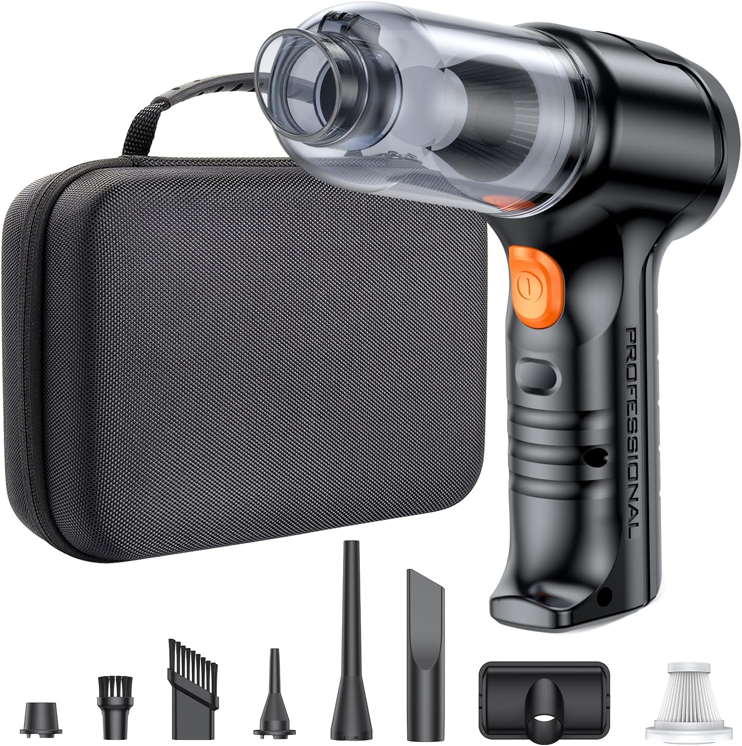 SEALIGHT Mini Car Vacuum Wireless, High Power Suction and Air Duster, Lightweight and Compact Handheld Vacuum, Portable Vacuum Cleaner for Car, Home, Office, Pet