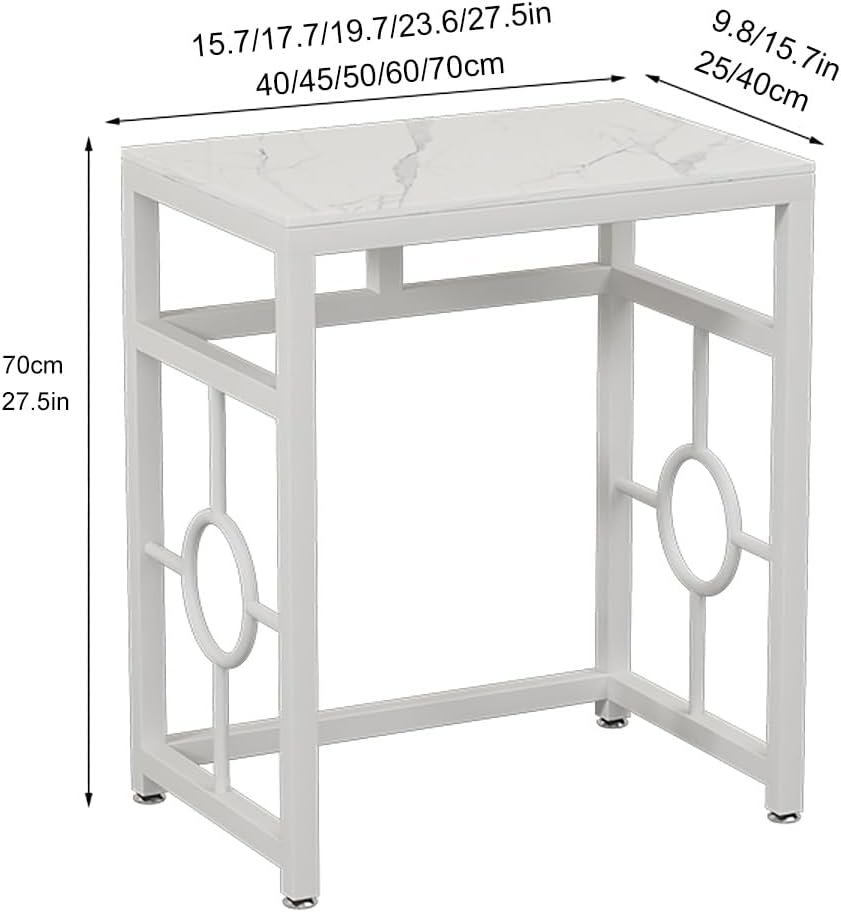 Robot Vacuum Stand Cabinet,Sweeping Robot Storage Rack,Entryway Hallway Robot Vacuum Cleaner Shelf,Small End Tables for Bathroom,Multi-Functional Fish Tank Stand(Off-white,70*40cm/27.5*15.7