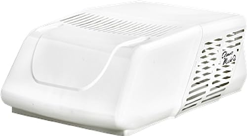 Coleman-Mach 45204-0752 Mach 10 Signature Series Low-Profile Air Conditioner with Wood Skid - 15,000 BTU, Polished White