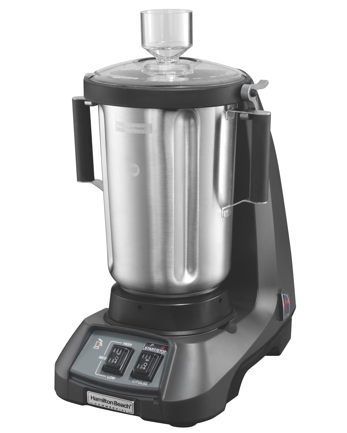 Hamilton Beach Commercial EXPEDITOR 1 Gallon / 4 Liter Culinary Blender, 3.5 HP Motor, Lower Profile Design, Clear Lid with 120 Milliliter / 4 Fluid Ounce Dosing Cup, NSF Certified, HBF900SR