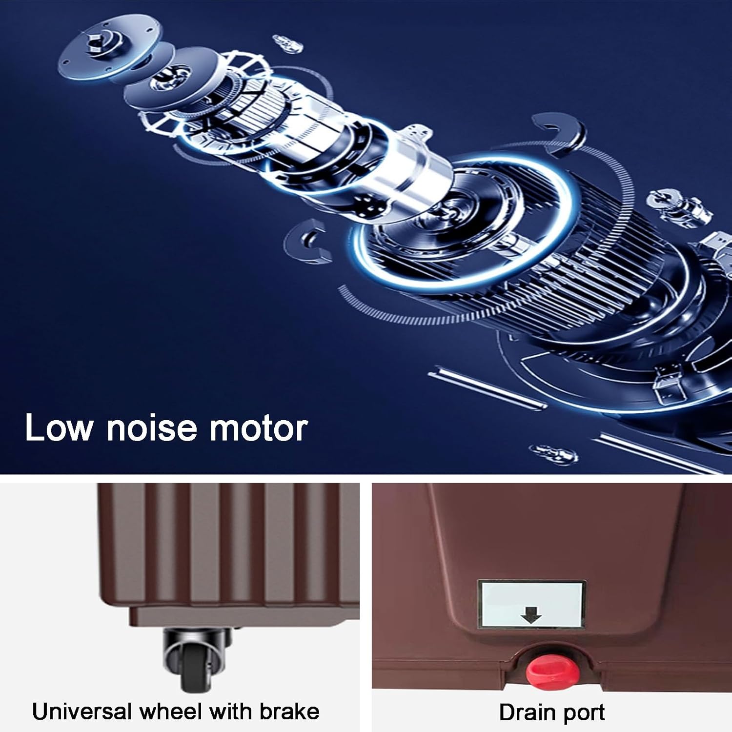 Swamp Cooler, Portable Evaporative Air Cooler, 120° Oscillation Portable Air Conditioner with Knobs, 2 Modes & 3 Speeds for Outdoor Indoor Use