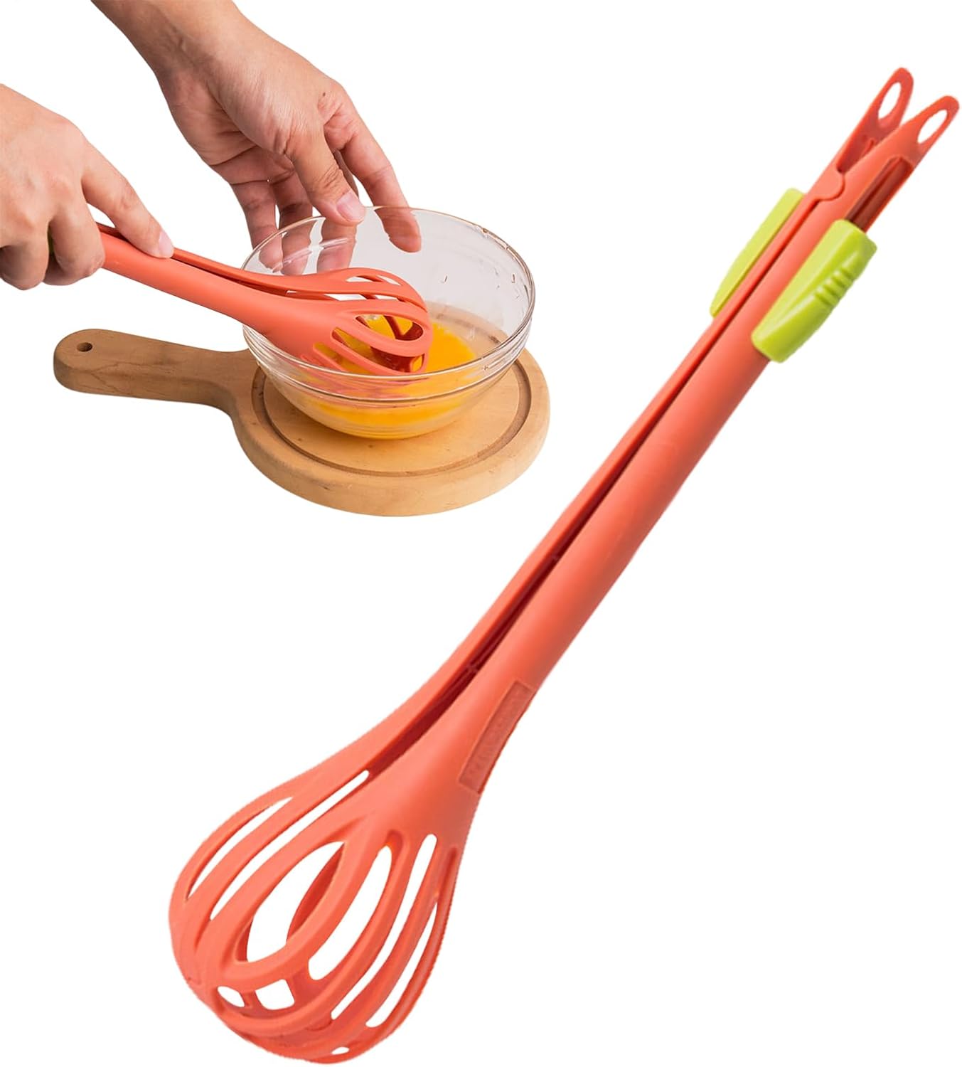 Multifunctional Egg Beater | Dependable Grip Egg Whisk | Food Clip for Boiled Eggs | Handheld Egg Whisk Blender for Cooking, Blending, Whisking and Stirring