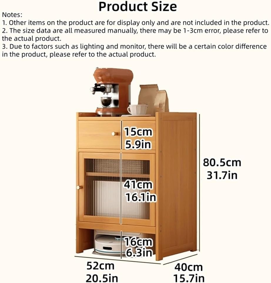 Robot Vacuum Cabinet with Removable Shelf, Modern Stand Cabinet with Drawer for Robot Vacuum Cleaner, Multi-Functional Nightstand for TV Side, Sofa(Natural)