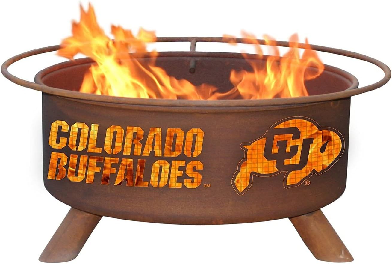 Patina Products F223 Colorado Steel Outdoor Fire Pit - 24 x 24 x 11 inch - Natural Rust Patina Finish