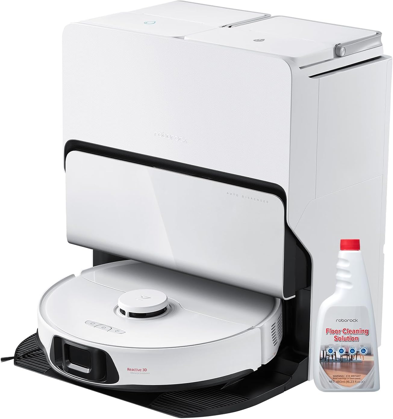 roborock S8 Max Ultra Robot Vacuum and Mop, Auto Mop Washing&Drying White Official Floor Cleaning Solution, Floor Cleaner for Hardwood Tile Hardfloor