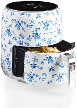 Laura Ashley Digital 9-in-1 Large Air Fryer 4.75 Quarts | Beautiful Air Fryer with China Rose Floral Print | Compact Airfryer with Rapid Air Technology for Healthy & Energy-Efficient Cooking
