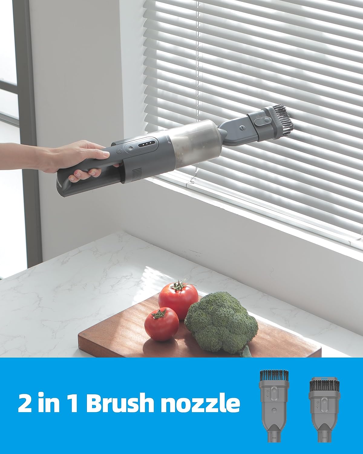 Brigii Pet Hair Vacuum with Anti-Tangle Hair Tool, Cordless Stairs Vacuum, 14KPa Handheld Vacuum with BRUSHLESS DC Motor, Triple Air Filtration System, USB-C Rechargeable H5-Wall Mount