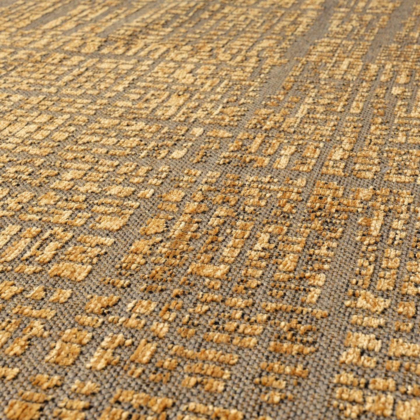 LUXE WEAVERS Rustic Textured Gold 9x12 Area Rug, Farmhouse Carpet