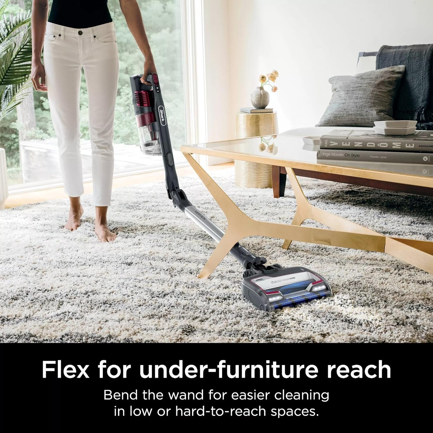 Shark R-IZ464H Vertex Cordless Stick Vacuum with DuoClean PowerFins, Lightweight, Pet Hair, HEPA, 60 Min Run Time - Certified Refurbished