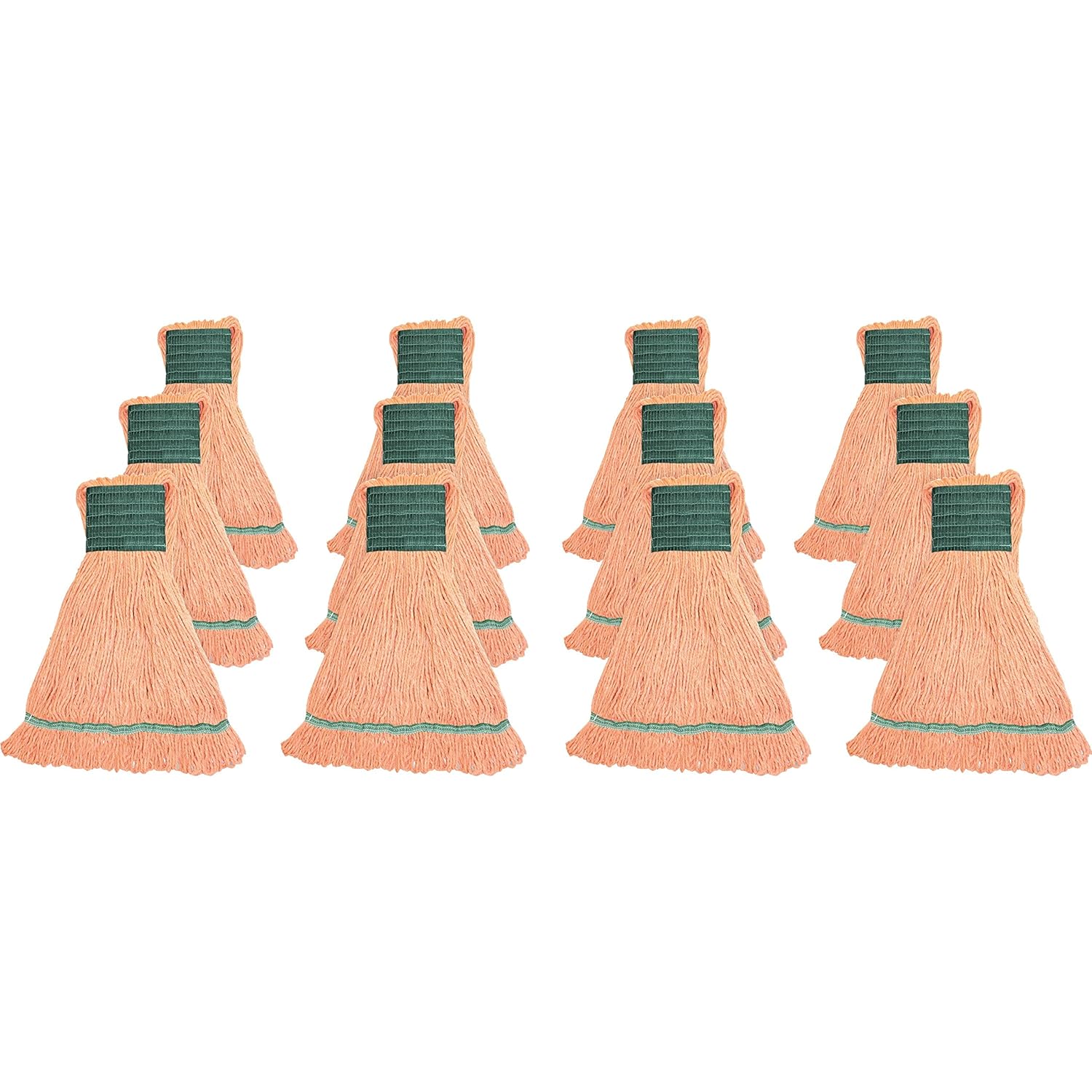 Genuine Joe MOR5BCT Synthetic Blend Wide Band Mop, 16oz., 12/CT, Orange