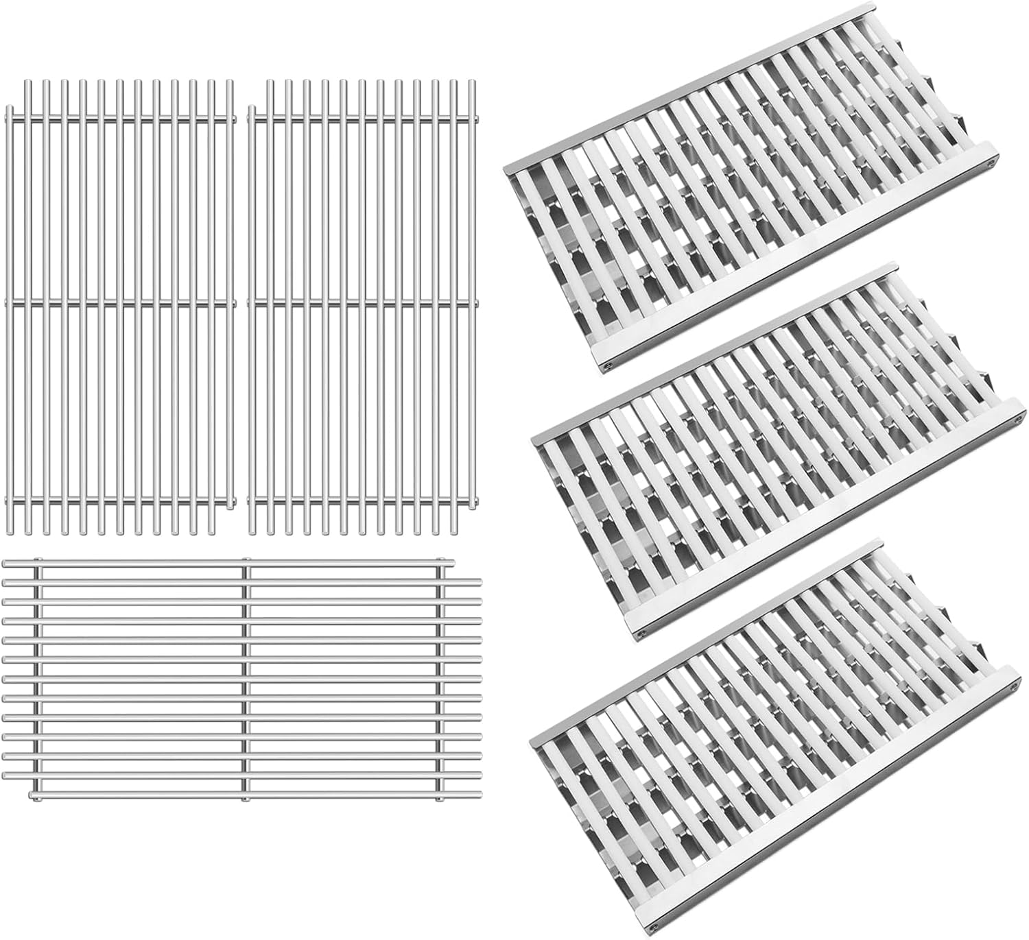 92911 DCS Radiant Tray with Ceramic Rod, 20 1/2” Stainless Steel Grill Grates Replacement for DCS 27DBQR, BGA36-BQARL/BQARN, BGA48-BQARL/BQARN, BFG-30G, 3 Pack DCS Grill Parts 54801