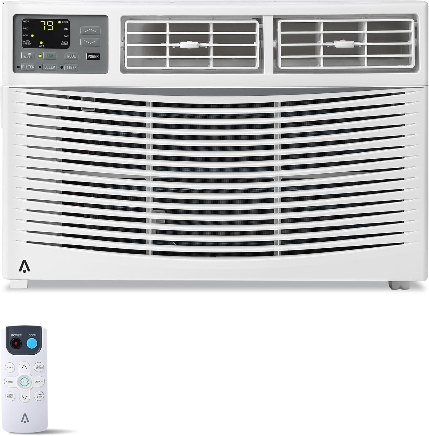 8,000 BTU Window AC, Remote & WIFI Control for 350 Sq ft Rooms, Air Conditioner Unit with 3-in-1 Modes, 3 Fan Speeds, Easy Installation Kit, Ideal for Bedrooms and Home Offices