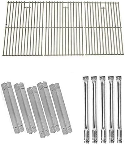 Repait Kit for 720-0709,720-0709B, 720-0727 Gas Grill Models Includes 5 Stainless Steel Burners, 5 Heat Shields and Stainless Cooking Grids, Set of 3