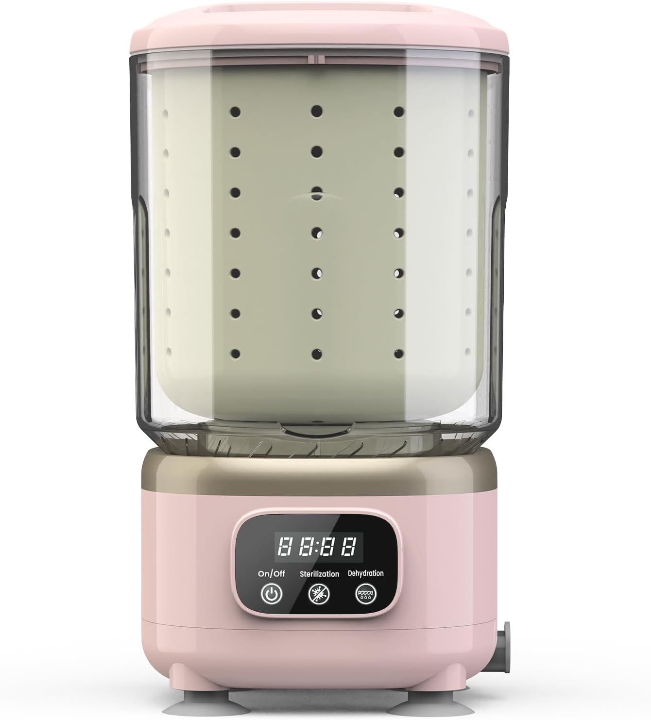 Pink Rechargeable Portable Mini Washing Machine All-in-1 Underwear Washing Machine with 2L Cup Capacity for Bra Underwear Socks Home Hotel Apartment RV Travel.