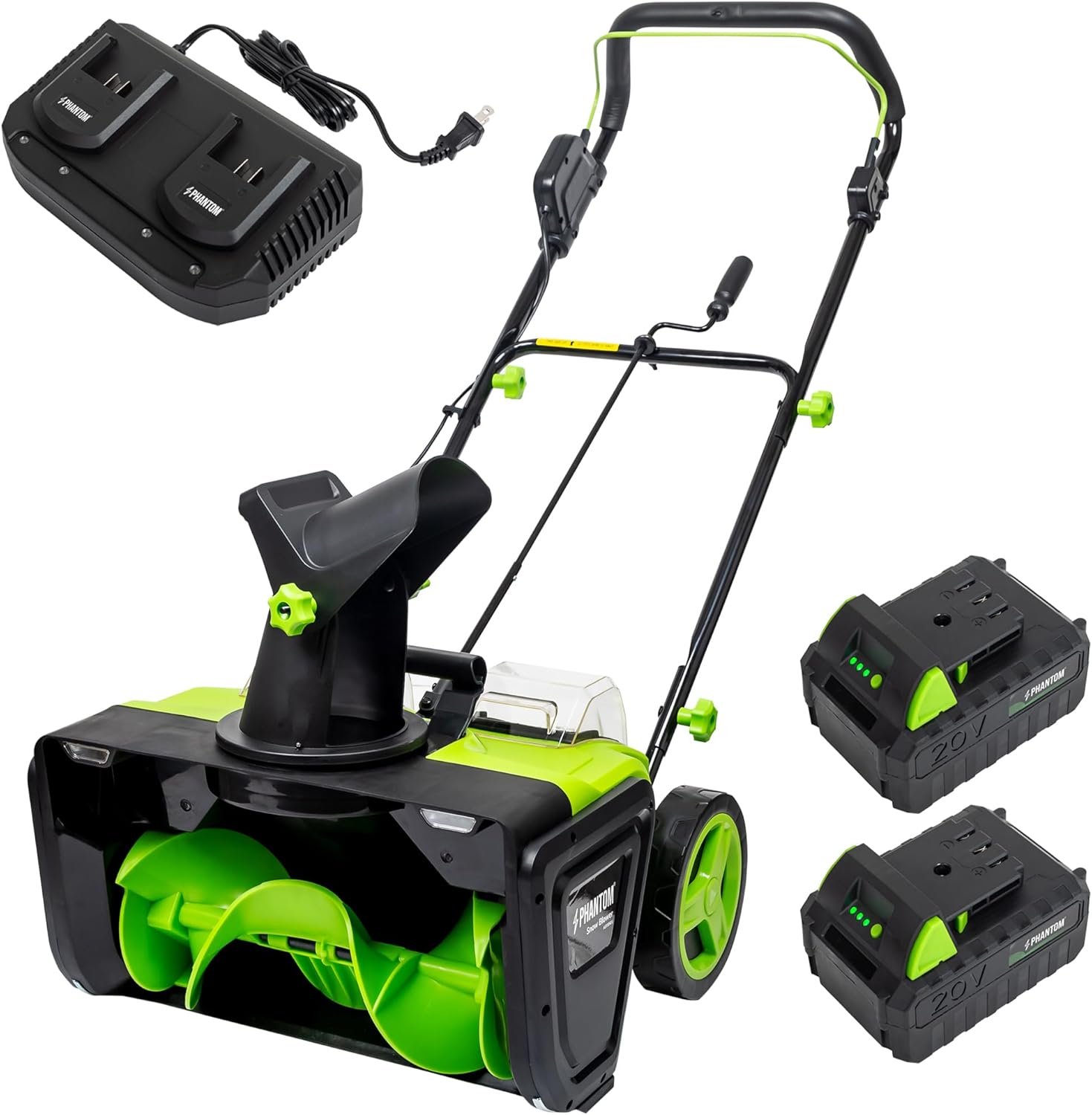 Cordless Snow Shovel, 20V Battery Powered Snow Blower, Lightweight Electric Snow Thrower with Adjustable Handle, Directional Plate, Perfect for Patios, Decks, Walkways, and Driveways (20 INCH)