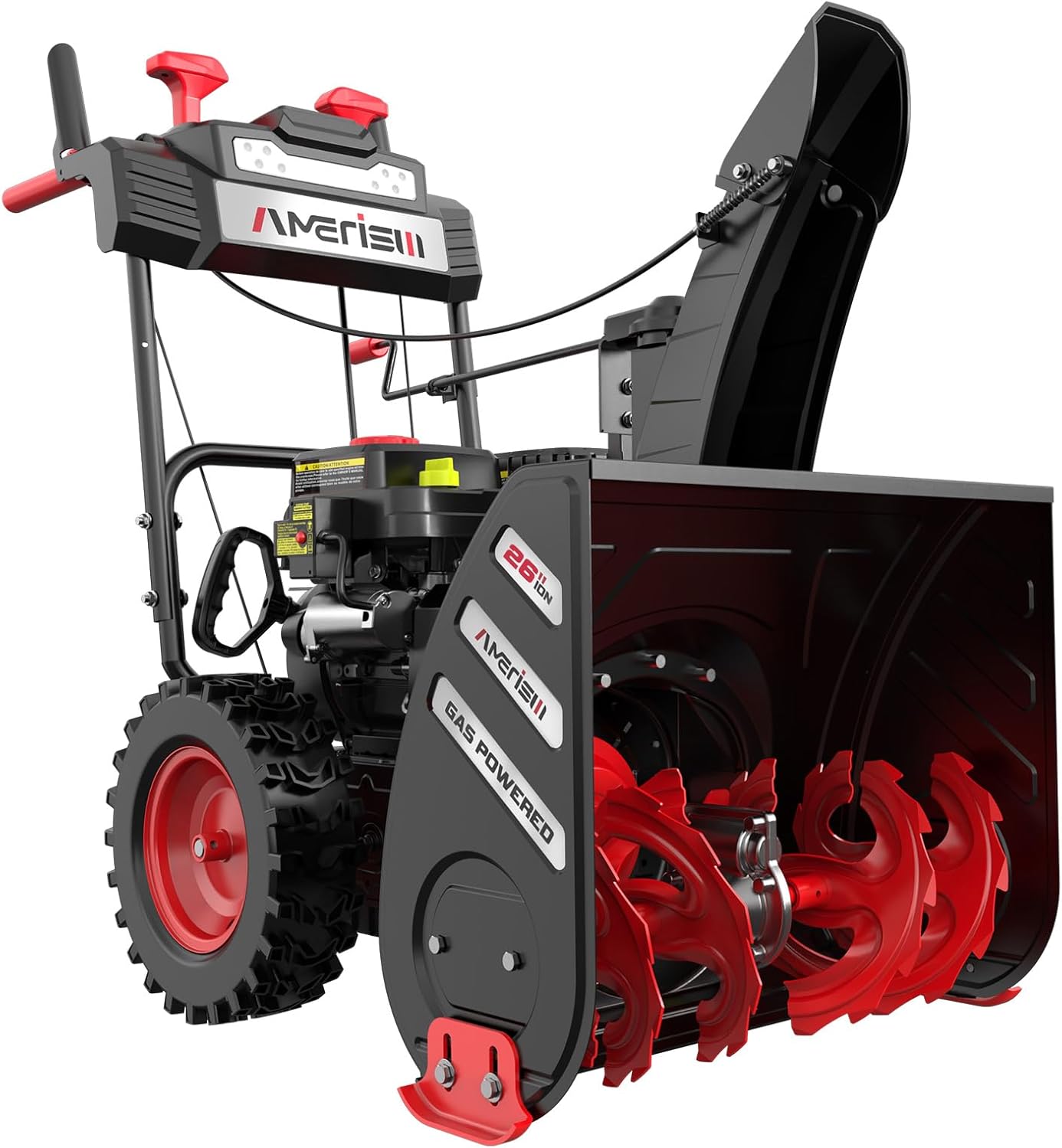 26-Inch 212cc Two-Stage Snow Blower Gas Powered with Electric Start, Self-Propelled Drive, LED Headlight, 13