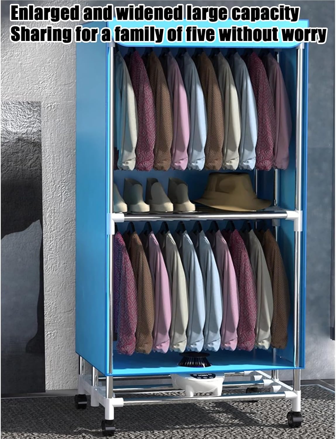 Foldable Clothes Dryer,Portable Clothes Dryer,1500W Household Small Energy Saving Quick Drying Clothes Drying Cabinet,Air Dryer Drying Clothes Foldable,Suitable for Laundry Room and Apartment(Beige)