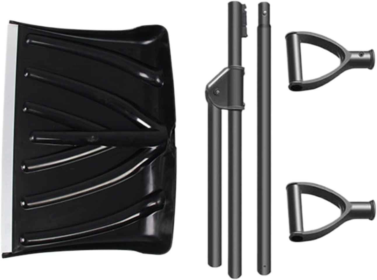 Snow Shovel for Driveway, Detachable Non-Slip Wide Shovels, Heavy Duty Snow Removal Tool, Ergonomic D-Grip Handle, Durable Outdoor Snows Shovel for Pathway Walkway Car Garage Yard Garden