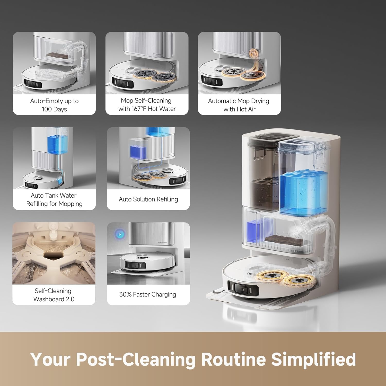 DREAME L40s Ultra AE Robot Vacuum Cleaner (White) and Filter(1PCS)